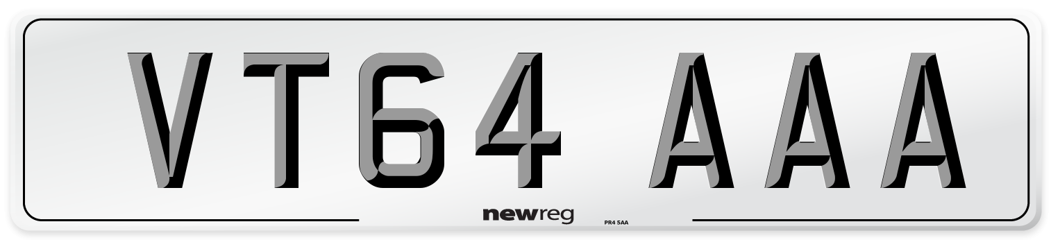 VT64 AAA Number Plate from New Reg